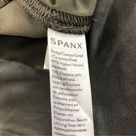 Spanx Faux Leather Grey Moto Leggings - Picture 7 of 7